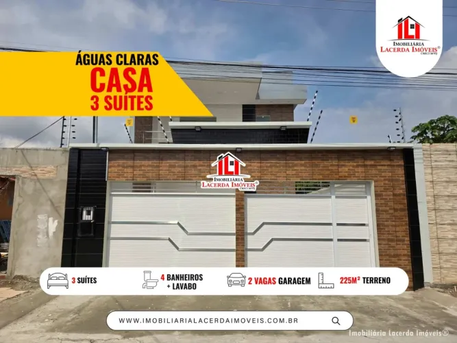 Casa Duplex com 3 suítes no Águas Claras, Poço artesiano, Portão eletrônico