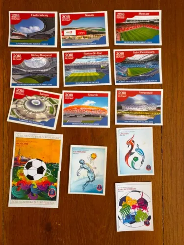 Lote 96 figurinhas - Copa do Mundo 2018 - Diversas