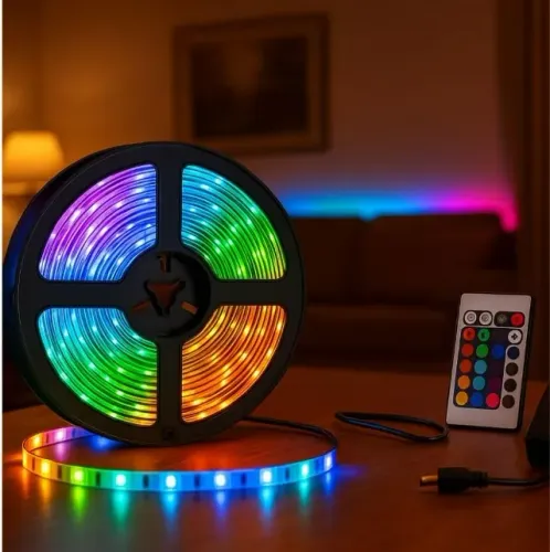 Fita LED RGB 5 Metros Via App - Mudança de Cor