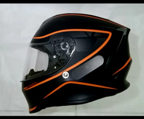 Capacete Mormaii Novo M1 Classic Laranja Preto Fosco