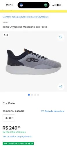 Tênis olimpikus zex 