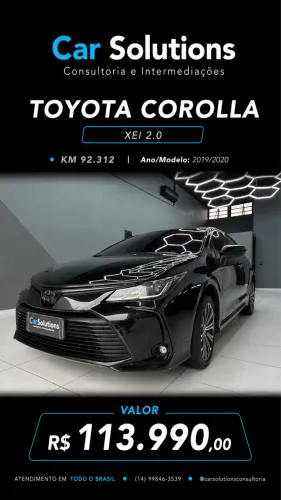 Toyota Corolla XEI 2.0 Flex 16V Aut. 2020