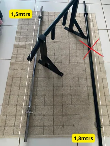 Barras Para supino/agachamento(1,80) (1,50) e Barra Fixa