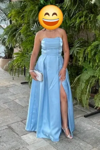 VENDO VESTIDO DE FESTA - AZUL SERENITY