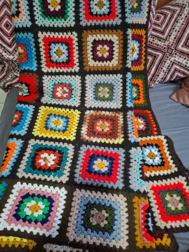 Colcha de casal croche artesanal