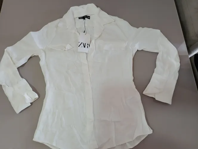 Blusa social bege ZARA