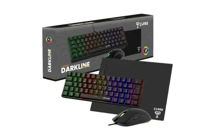 COMBO GAMER DARKLINE LITE TECLADO | MOUSE | MOUSEPAD - CLANM