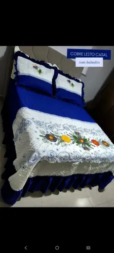 Cobre leito bordado king / Queen / Casal exclusividade 