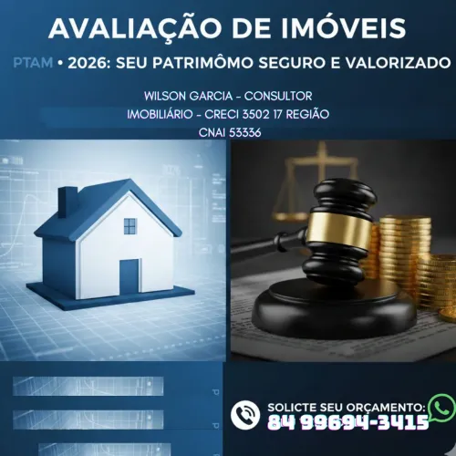 Avaliação de Imóveis PTAM - Laudo Judicial e Extrajudicial (CNAI)