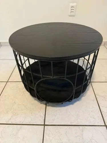 Mesa Lateral Com Cama Pet Com Almofada