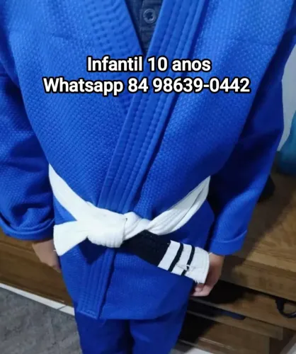Kimono infantil 10 anos + faixa (tecido trançado) NOVO