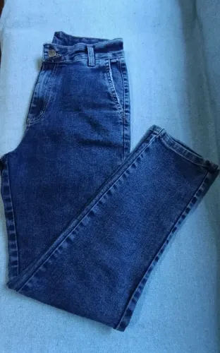 ?Calça Jeans Sawary Feminina Reta Azul - Tam. 38