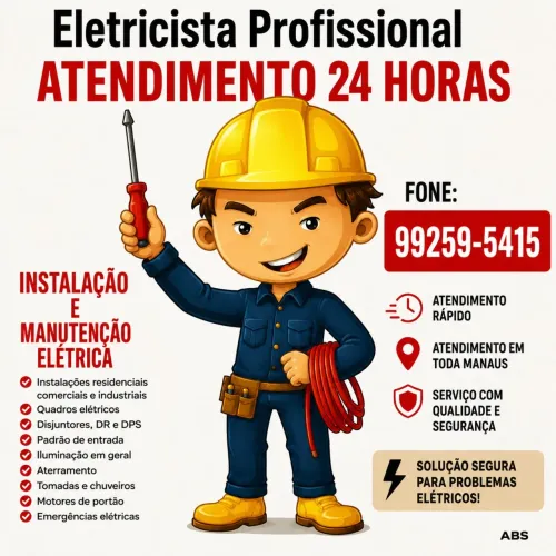 Eletricista profissional atendimento 24 horas