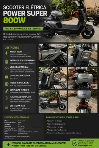 SCOOTER ELÉTRICA 800w