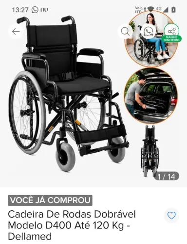 Cadeira de rodas seminova