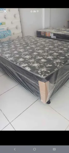 Cama box casal direto de fabrica com espuma de 5cm