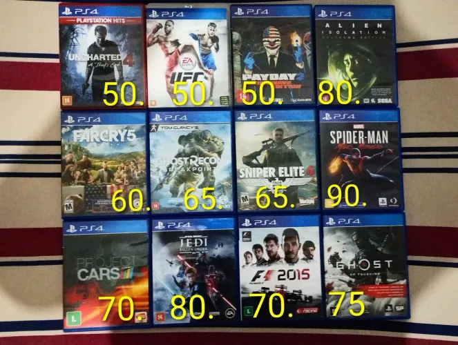 Jogos para PS4 - valores na ft