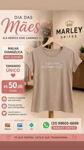 Malha evangélica linda frase tamanho único 