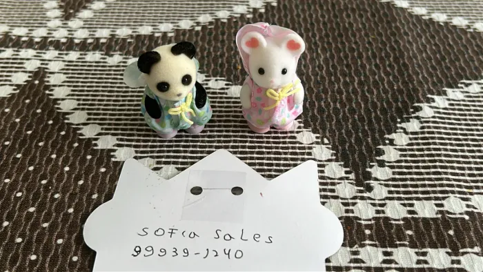Sylvanian families bebês da chuva