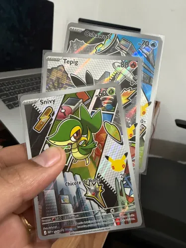 Cartas Pokémon - Parceiros iniciais - Trio Snivy