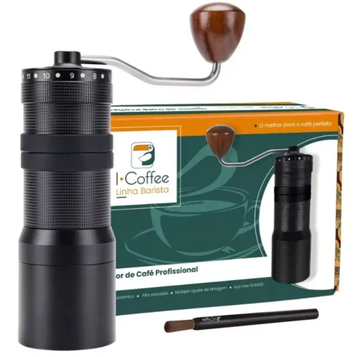 Moedor de café com capacidade para 40g de grãos.