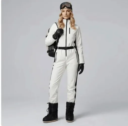 Macacão feminino impermeável para neve