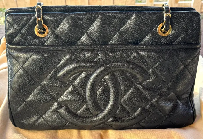 Chanel timeless cc shopper tote