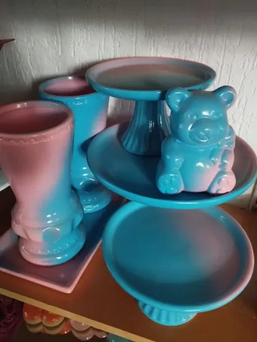 Kit louça de decoração chá revelação