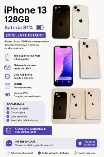 iPhone 13 em ótimo estado