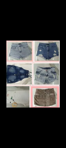 38 reais lote c/ 6 peças jeans feminina roupa 38/40