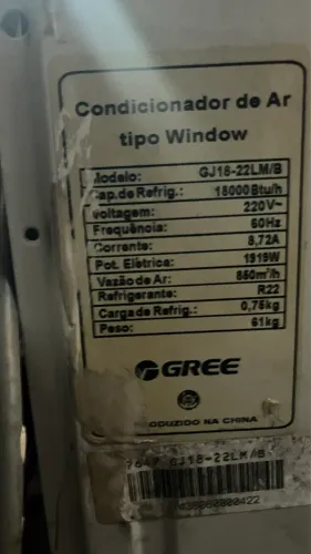 Ar condicionado janela gree 18000btus