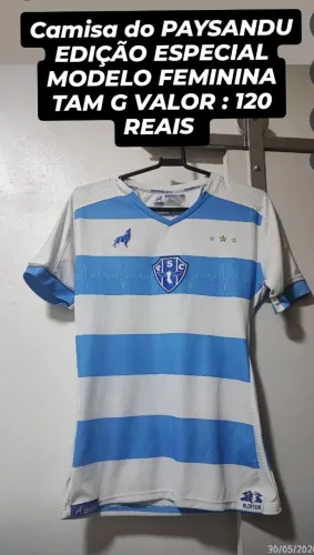 CAMISA DO PAYSANDU EDIÇÃO ESPECIAL TAM G MODELO FEMININA