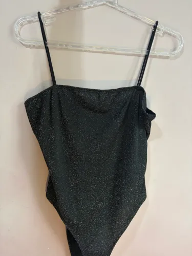body preto brilhoso shein p