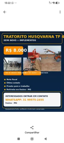 Tratorito Husqvarna tf 440.