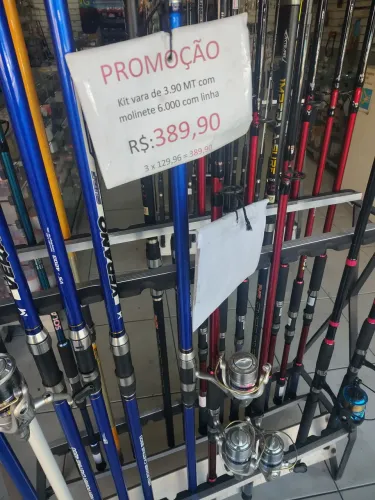 Kit vara 3.90 Verano como molinete 4 000 com linha