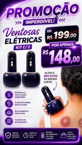 Promoção kit com 2 ventosas elétricas