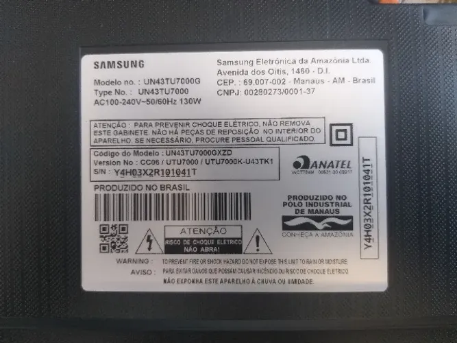 Placa controladora TV Samsung UN43TU