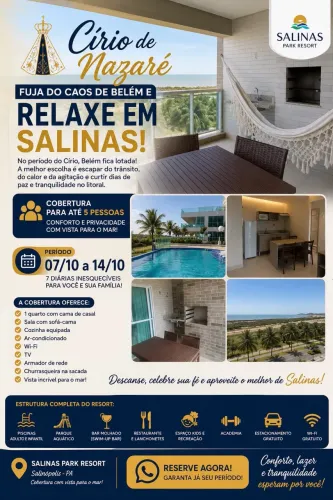 SALINAS PARK RESORT COBERTURA FRENTE MAR 10 andar