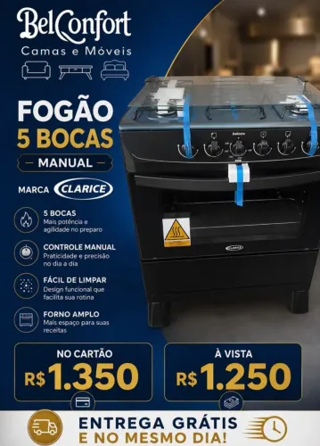FOGÃO 5 BOCAS