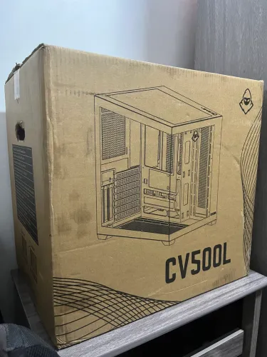 Gabinete Gamer CV500L Black Preto Vidro Temperado Tipo-C Suporta ATX/ARGB
