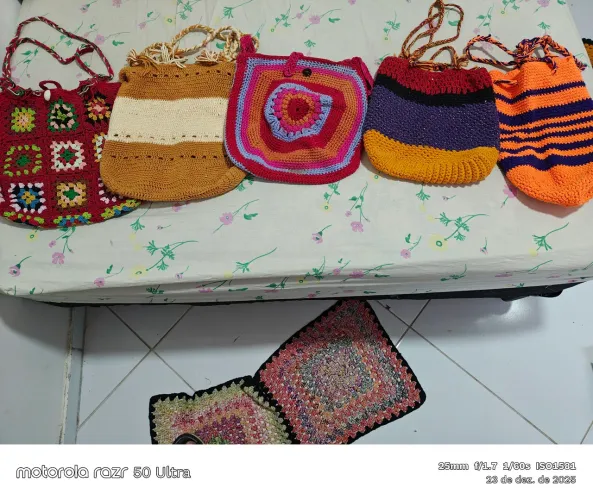 Bolsas de crochê