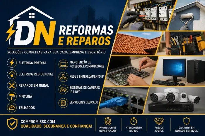 Reformas, infraestrutura, informática e CFTV