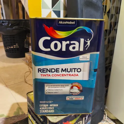 Tinta Coral Rende Muito cor amarelo fosco 