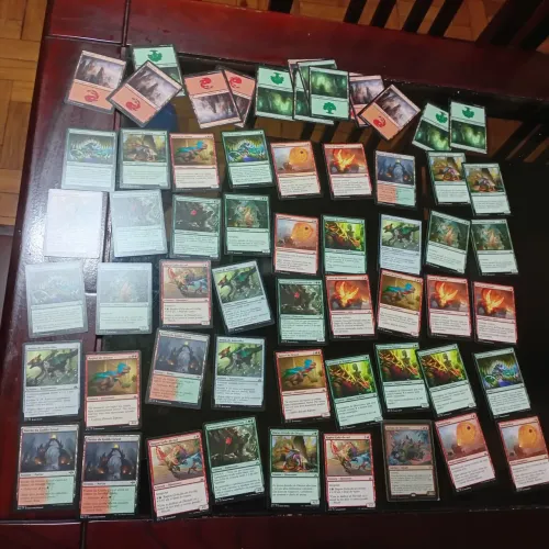 Deck Magic The Gathering Verde e Vermelho - Gruul Casual com veículo Tanque de Mizzium