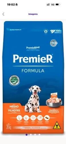 Ração Premier 20kg (Porte médio - filhotes(