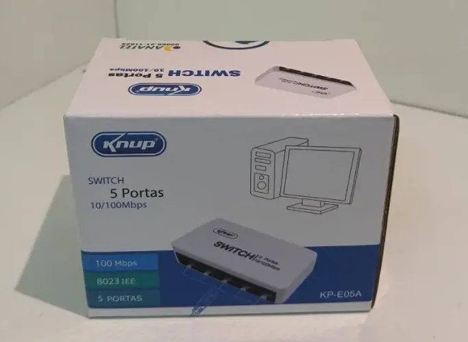 Switch Knup 5 Portas 10/100Mbps - KP-E05A