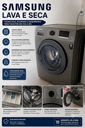 Lavadora e Secadora Samsung Digital Inverter 