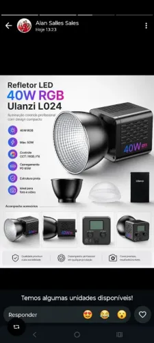 Refletor Led RGB Ulanzi L024 - 40W - Tipo C