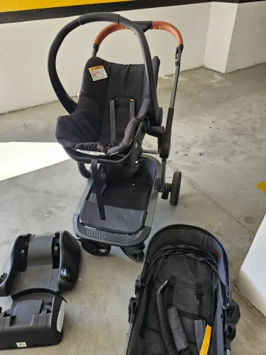  Galzerano Kronus Dzieco  - carrinho de bebê (preto e caramelo)