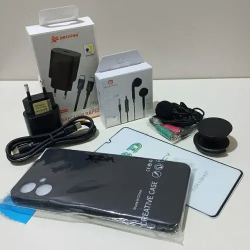 Carregador Rápido para Samsung Galaxy A06 + Acessórios: Fone + Capa + Película + Microfone